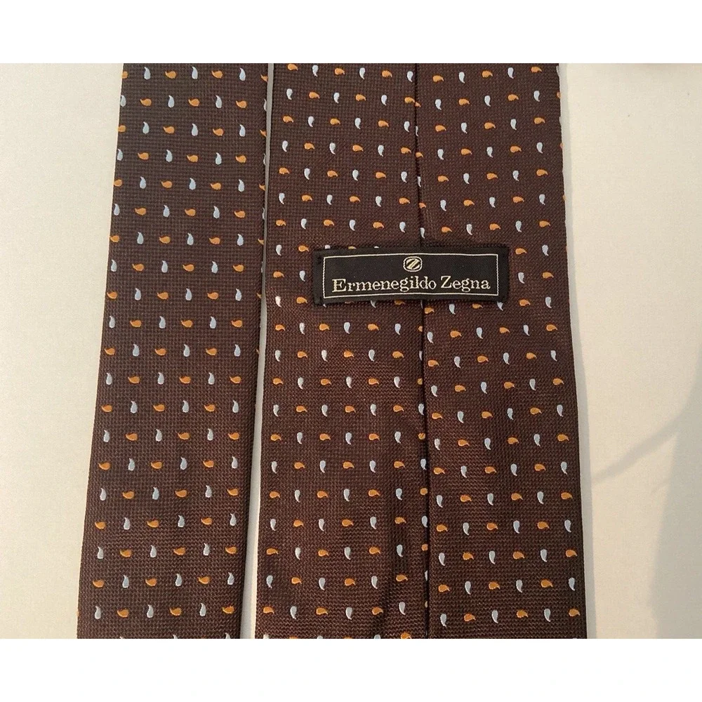ERMENEGILDO ZEGNA MEN'S TIE, SILK, GREAT COLORS EXCELLENT CONDITION 56' x 3 1/2